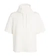 Emporio Armani Cotton-blend Short-sleeve Sweatshirt In White