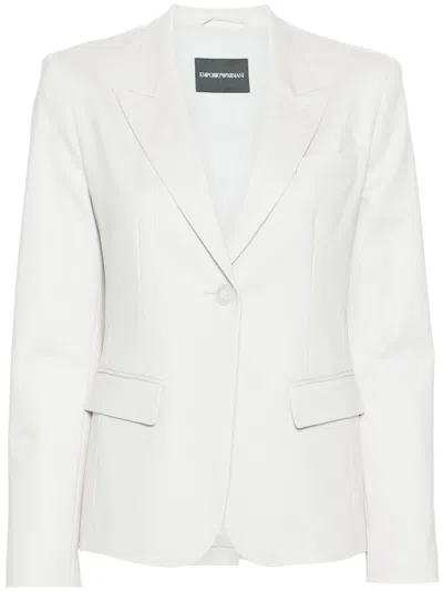 Emporio Armani Cotton Blend Single-breasted Blazer