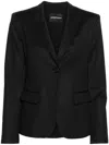 EMPORIO ARMANI COTTON BLEND SINGLE-BREASTED BLAZER