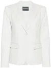 EMPORIO ARMANI COTTON BLEND SINGLE-BREASTED BLAZER