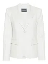 Emporio Armani Single-breasted Blazer In Grey