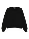 Emporio Armani Cotton Blend Sweater In Black