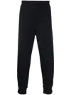 Emporio Armani Logo-embroidered Stretch-cotton Track Pants In Blue