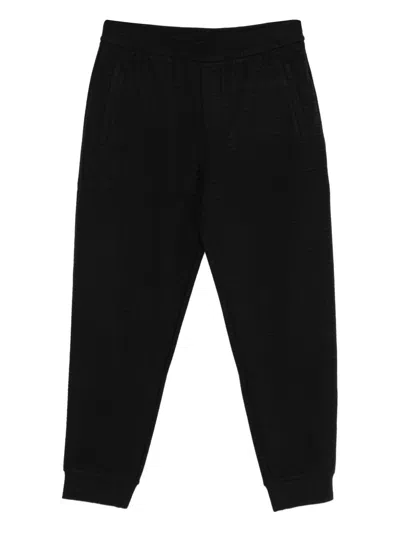 Emporio Armani Cotton Blend Sweatpants In Black