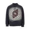Emporio Armani Cotton-blend Sweatshirt With Graphic Print In Blue