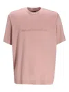 Emporio Armani T-shirt Aus Baumwollgemisch In Pink