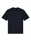 Emporio Armani Logo-embroidered Crew-neck T-shirt In Blue