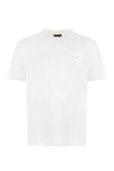 Emporio Armani Cotton Blend T-shirt In White