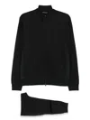 Emporio Armani Cotton Blend Tracksuit In Black