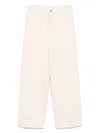 Emporio Armani Capsule Cotton Blend Trousers In Neutral