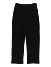 Emporio Armani Cotton Blend Trousers With Elastic Waistband In Multi