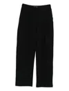 Emporio Armani Asv Chevron Motif Jersey Trousers With Pleats In Black