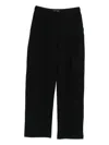Emporio Armani Cotton Blend Trousers In Black