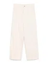 Emporio Armani Capsule Cotton Blend Trousers In White