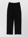 Emporio Armani Cotton Blend Trousers With Elastic Waistband In Black