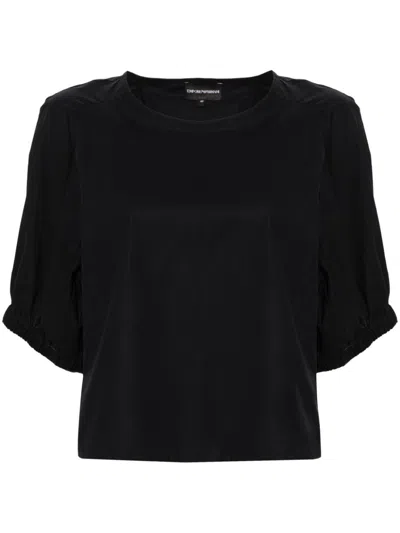 Emporio Armani Cotton Blouse In Black