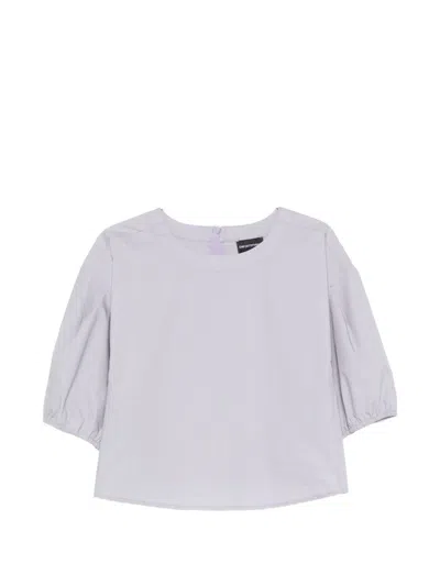 Emporio Armani Cotton Blouse In Purple