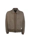 Emporio Armani Brown Stretch Denim Bomber Jacket