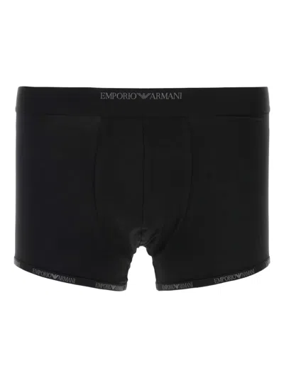 Emporio Armani Stretch Cotton Boxer Elastic Waistband In Animal Print