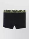 Emporio Armani Cotton Boxer With Elastic Waistband And Stretch Fit In Black
