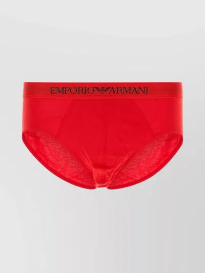 Emporio Armani Cotton Brief Set Elastic Waistband In 23410