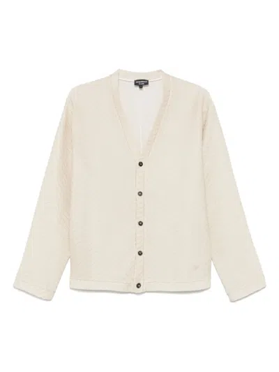 Emporio Armani Cotton Cardigan In Nude