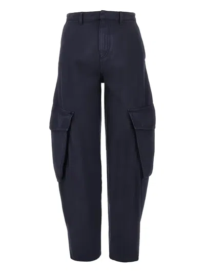 Emporio Armani Cotton Cargo Pants In Black