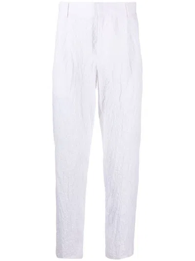 Emporio Armani Cotton Chino Trousers In White
