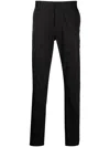 Emporio Armani Trousers With A Pleat In Virgin Wool With A Technical Finish In Black
