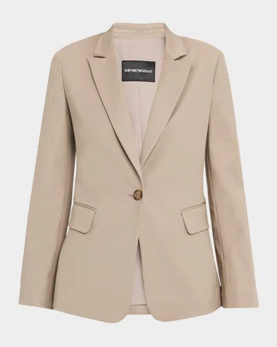 Emporio Armani Cotton Couture Single-button Blazer