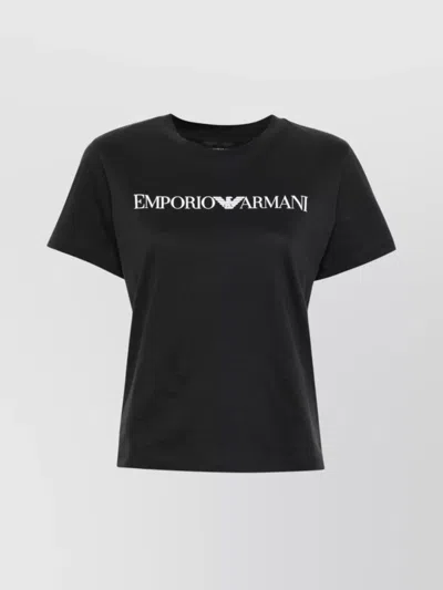 Emporio Armani Cotton Crew Neck Logo Shirt