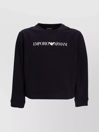 EMPORIO ARMANI COTTON CREW NECK SWEATSHIRT
