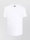 Emporio Armani White Logo Embroidery T-shirt In White