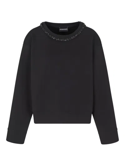 EMPORIO ARMANI COTTON CREWNECK SWEATSHIRT
