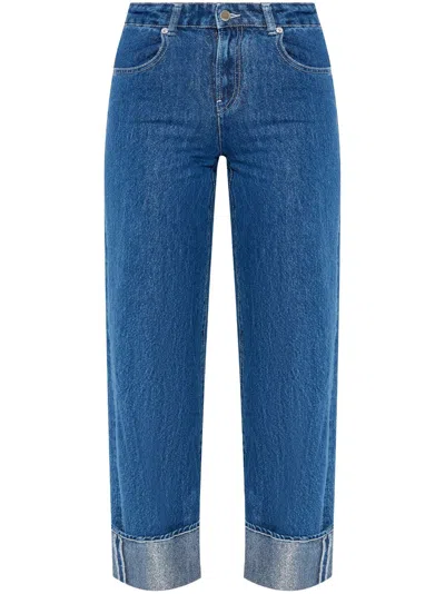 EMPORIO ARMANI COTTON CROPPED JEANS