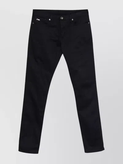 EMPORIO ARMANI COTTON DENIM TROUSERS WITH POCKETS AND LOOPS