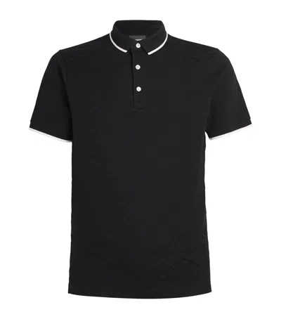 EMPORIO ARMANI COTTON EAGLE MOTIF POLO SHIRT