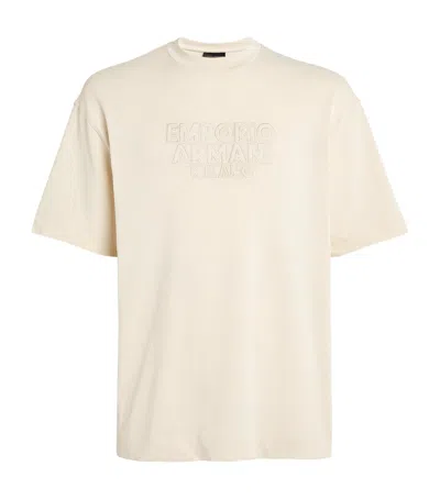 Emporio Armani Cotton Embroidered-logo T-shirt