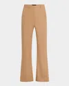 Emporio Armani Stretch Flare Leg Pants In Camel