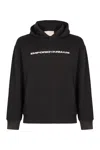 Emporio Armani Logo-print Cotton Hoodie In Black