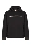 Emporio Armani Logo-print Cotton Hoodie In Black