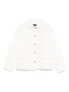 Emporio Armani Cotton Jacket With Collar And Pockets In White