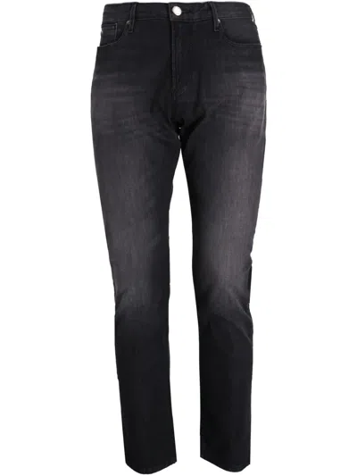 Emporio Armani Cotton Jeans In Black