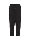 Emporio Armani Cotton Blend Jogging Trousers In Black