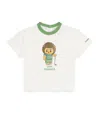 Emporio Armani Kids' Cotton Lion Golf T-shirt In Ivory