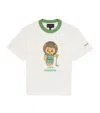 Emporio Armani Kids' Cotton Lion Golf T-shirt In White