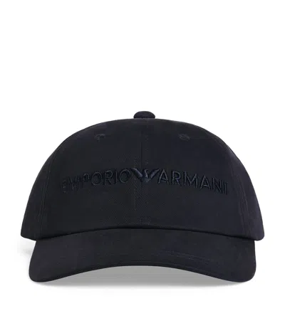 Emporio Armani Cotton Logo Baseball Cap
