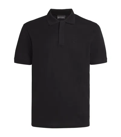 EMPORIO ARMANI COTTON LOGO POLO SHIRT