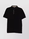 Emporio Armani Logo Cotton Polo Shirt In Black