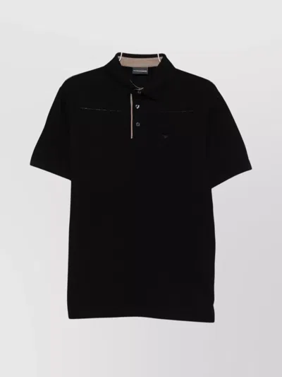 EMPORIO ARMANI COTTON LOGO POLO SHIRT